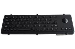 China IP65 Metallic industrial metal usb keyboard with mechanical trackball and polymer keys supplier