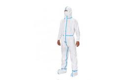 China Microporous Disposable Isolation Gowns Anti Static Chemical Protective Coveralls supplier