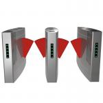 Security RFID Card Turnstile Access Control System Optical Slim Swing Turnstile for sale