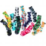 Tie Dye Maple Leaf Tide Socks High Ankle Spring And Summer