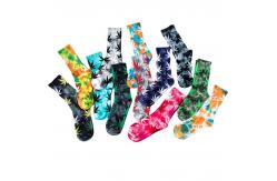 China Tie Dye Maple Leaf Tide Socks High Ankle Spring And Summer supplier