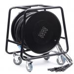 Industrial Electric CAT6 SF/UTP Network Cord Retractable Cable Reel with 8 Channel Shielded SFTP and 4x16A Signal Sockets for sale