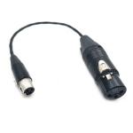 China Black 3 Pin Mini XLR Cable , XLR Female To Mini XLR Cable For Sound Devices 778T manufacturer