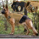 Plastic Tactical Dog Harness For Hiking Training Brown for sale