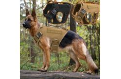 China Plastic Tactical Dog Harness For Hiking Training Brown supplier