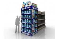 China Curved Shelf Sustainable End Cap Shelving For Promoting Laundry Detergent supplier
