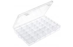 China 36 Grids Clear Plastic Organizer Box For Storage Jewelry supplier