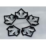 SGS 3D Embossed Patches Microfiber Woven Clothing Labels for sale