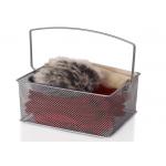 Rectangular 370mm Lengh 250mm Width Wire Mesh Storage Baskets With Handle