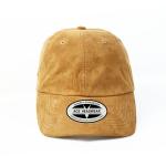Wholesale Suede Yellow Customize Blank leather strap metal buckle baseball Hats Caps for sale