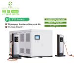 CTS BESS 150kwh 300kwh Energy Storage Battery Container With 50KW 100kW DC Fast CCS2 EV Charger for sale
