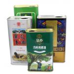 OEM ODM 4 L cooking Sunflower Oil tin Metal tinplate Square Tin C an canned Olive Oil Can With Plastic Lid for sale