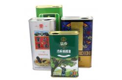 China Customized 500g Metal Tin Can Olive Cooking Oil Container With Flexible Spout supplier