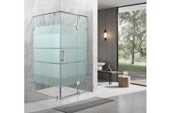 China Affordable Shower Enclosures With White Printing Glass And Aluminum Frame supplier