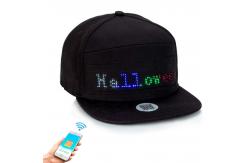 China Bluetooth LED Message Hat Animated Display Cap For Party Festival supplier