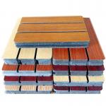 Indoor Veneer Finish Wooden Grooved Acoustic Panel Fire Retardant for sale