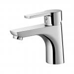 Chrome Finish Zinc Handle Wash Basin Faucet Contemporary Water Tap  137mm Height for sale