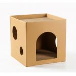 Wooden Cat House Rabbit Hideout With Hammock Stackable Cat Beds