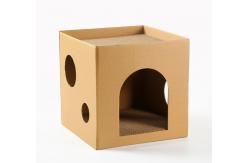 China Wooden Cat House Rabbit Hideout With Hammock Stackable Cat Beds supplier