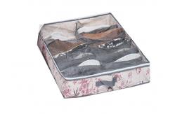 China Bloom Pattern Cozy Organizer , 12 Compartment Under The Bed Shoe Organizer supplier