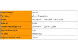 China TOYOTA Auto Parts FW135 , 38BWD09ACA120 Wheel Bearing Units supplier