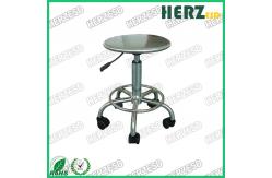China Round Shape Stainless Steel Lab Stool Diameter 320mm Chrome Plated Feet Material supplier