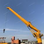 25T Hydraulic Stiff Boom Marine Crane High Efficiency Electric For Heavy Duty for sale