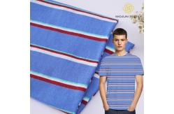 China Breathable Plain Cotton Sweat Absorbent Striped Knit Fabric 190cm Width supplier