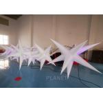 Oxford Cloth LED Inflatable Star With Color Light For Event Decoration for sale