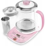 1.5L 1500W Glass Water Kettle Clear Tea Kettle With Infuser LED Base