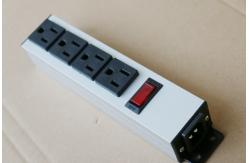 China PDU Power Distribution Unit 4 Outlets , Industrial Electrical Outlet Multiple Socket supplier