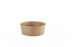 China Eco-friendly Disposable Kraft Paper Salad Fruit Soup Bowl With Lid supplier