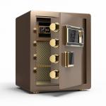 Brown Digital Fingerprint Lock Smart Security Safe Box With Inside Box