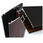 Industrial Wood Finish Aluminium Profiles For Polycarbonate Sheet OEM / ODM for sale