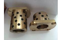 China Hydraulic Cylinder Casting Flanged Bronze Bearings 60 HB Hardness supplier