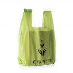 Certified Compostable Biodegradable T Shirt Bags Transparent 12micron for sale