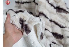 China Animal Print Stripe Mink Fur Plush Fur Blanket Rectangular Keeping Warm supplier