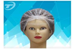 China PP Economic NonWoven Disposable Mob Cap / Hair Net Single Or Double Elastic supplier