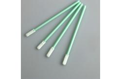 China 70mm Double Knitted Flat Mini Head Polyester Swab Applicator With PP Stick supplier