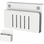 Function Desk Side No Drill Vertical Laptop Hanging Metal Organizer Bracket Silver for sale