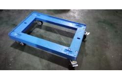 China Transportation Plastic Dolly Loading Totes With 3 Inches PU Brake Casters supplier