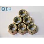 HEXAGON NUT WITH CLAMPING PIECE ISO10512 Carbon Steel Hex Nylon Lock Nut Class8/10 Plain/Zinc yellow zinc plating M6-M24 for sale