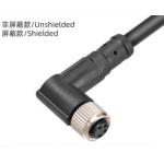 Rugged Outdoor IP67 Waterproof M8 Angled Female Plug 3-8A for Harsh Environments for sale