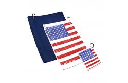 China OEM Design Waffle Golf Towel Custom Print Logo Magnetic Golf Towels With Hook supplier
