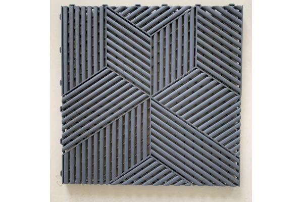 Interlocking Grey Plastic Garage Floor Tiles