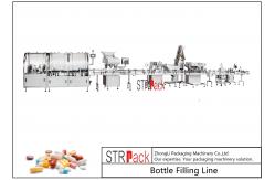 China Tablet Capsule Bottle Filling Line With Counted Machine And Cotton Inserting Machine supplier