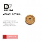 4 Holes Wooden Buttons with Rim Nickel Free Clothing Accessories for sale