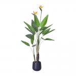 artificial plant manufacturer 150cm artificial bird of paradise plant with realistic flower for indoor decoration for sale