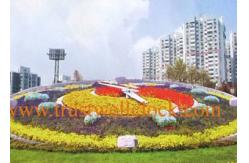 China city floral clocks with special large movement motor weather proof water raine proof maintenance free supplier