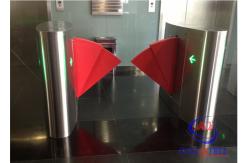 China Coin access and Barcode Flap barrier gate of visitor  ticketing management system supplier